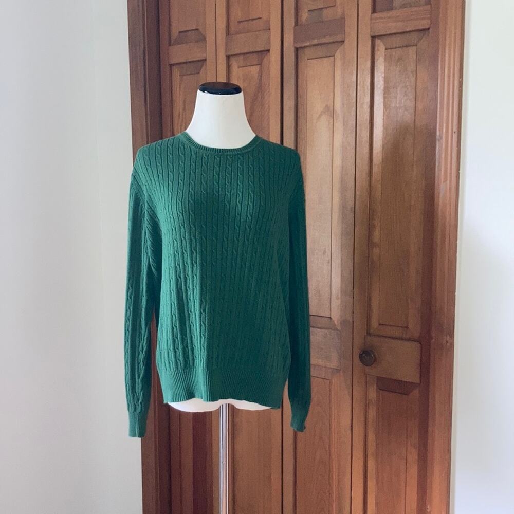 Kim Rogers Dark Green Pullover Sweater, Size XL